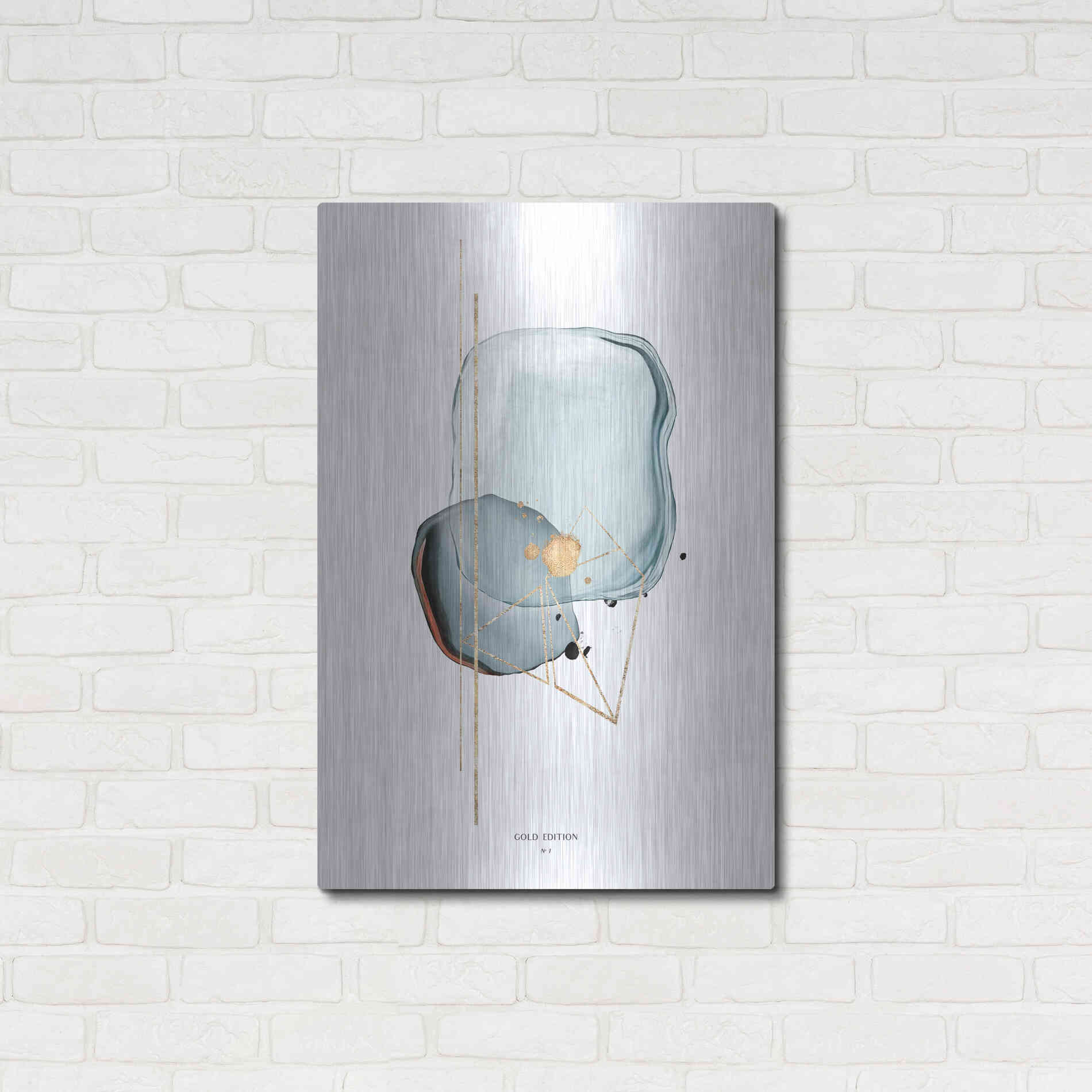 Luxe Metal Art 'Gold Edition No 1' by Design Fabrikken, Metal Wall Art,24x36