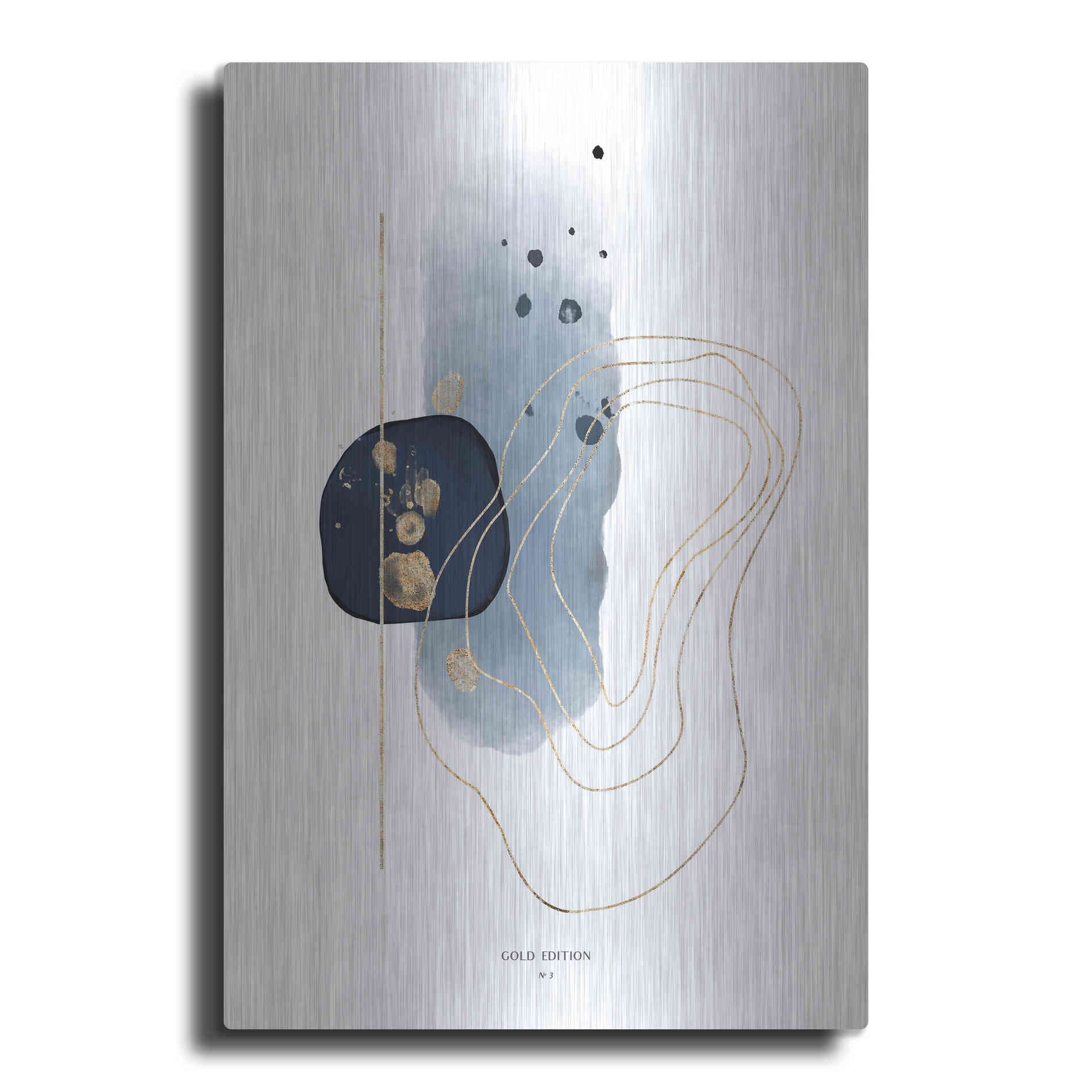 Luxe Metal Art 'Gold Edition No 3' by Design Fabrikken, Metal Wall Art
