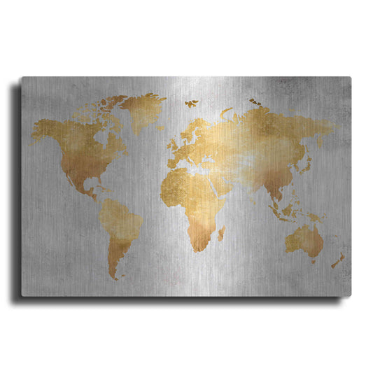 Luxe Metal Art 'Gold World' by Design Fabrikken, Metal Wall Art