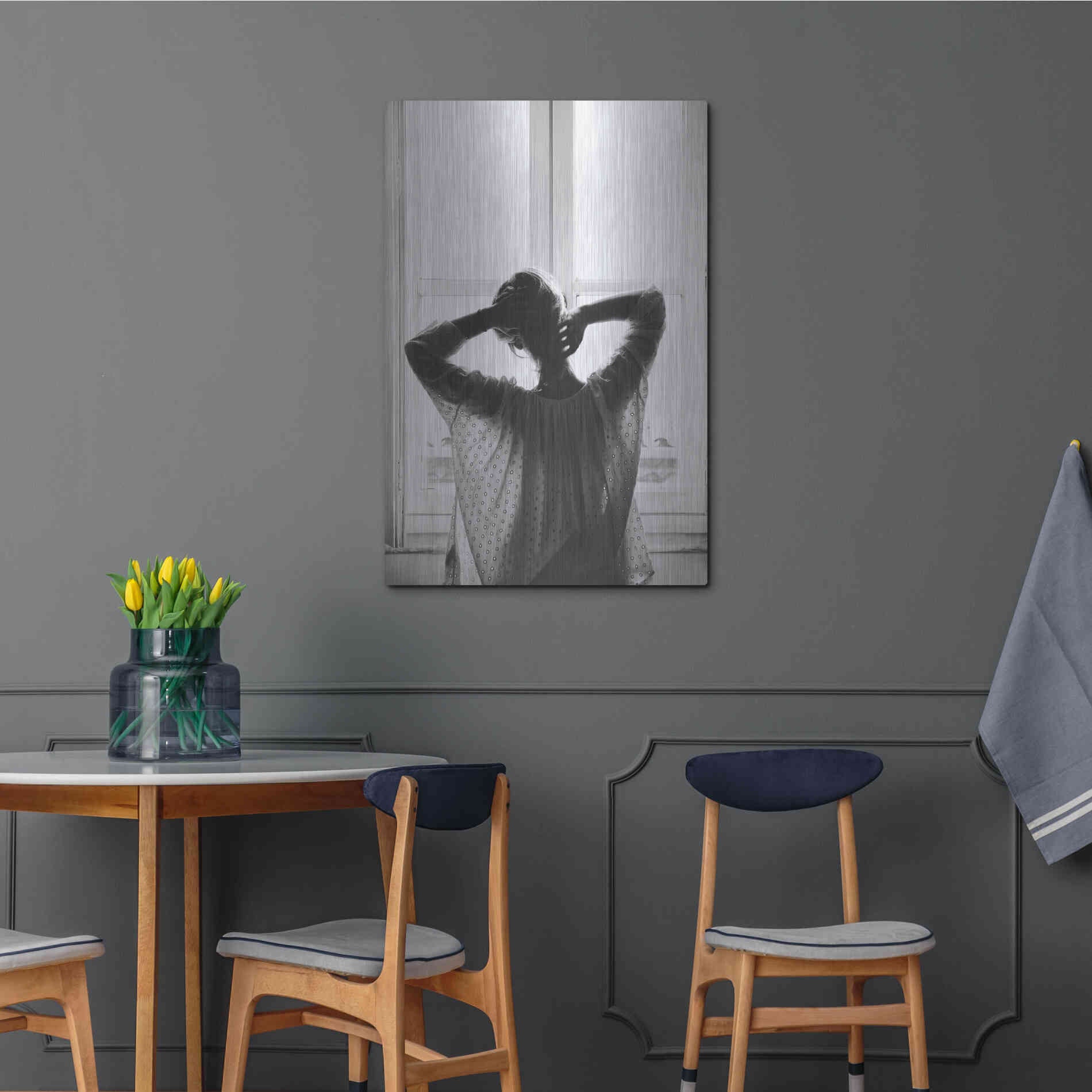 Luxe Metal Art 'Good Morning' by Design Fabrikken, Metal Wall Art,24x36