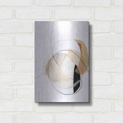 Luxe Metal Art 'Graphical Shapes 4' by Design Fabrikken, Metal Wall Art,12x16