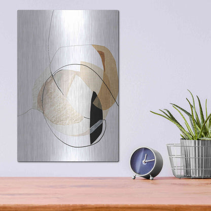 Luxe Metal Art 'Graphical Shapes 4' by Design Fabrikken, Metal Wall Art,12x16