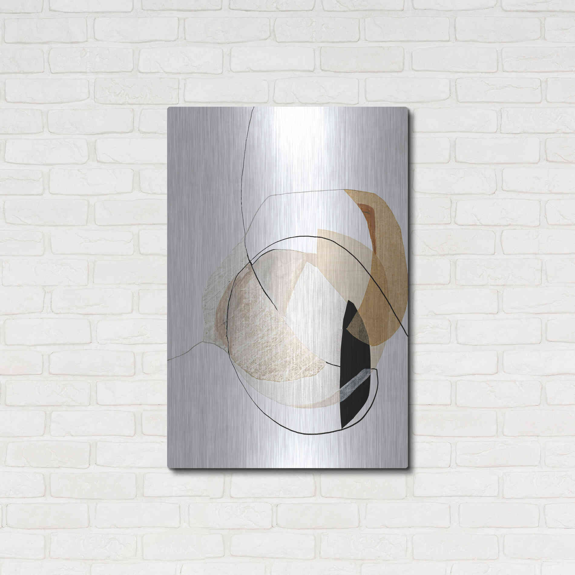 Luxe Metal Art 'Graphical Shapes 4' by Design Fabrikken, Metal Wall Art,24x36