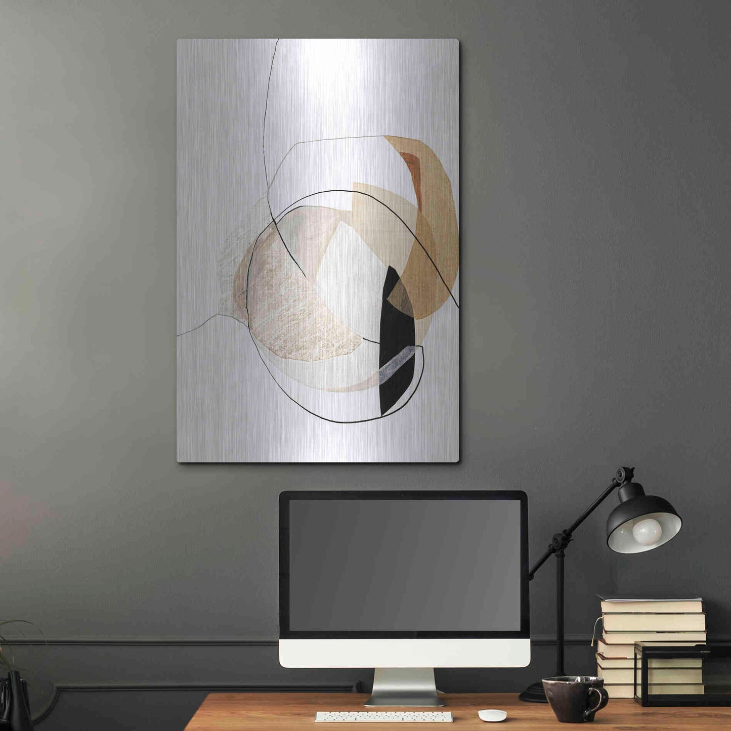 Luxe Metal Art 'Graphical Shapes 4' by Design Fabrikken, Metal Wall Art,24x36