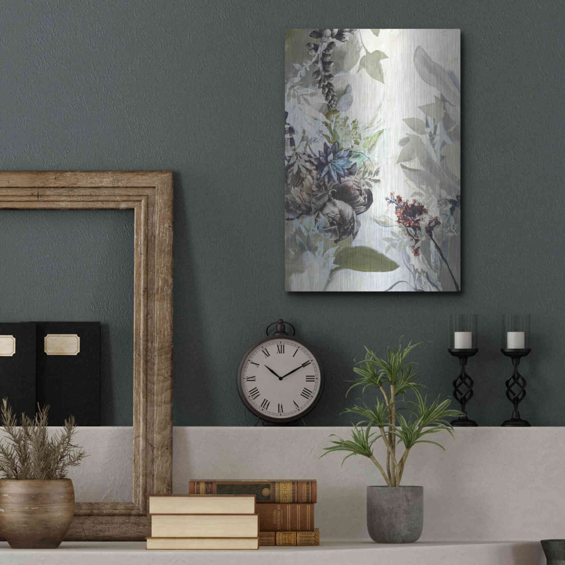 Luxe Metal Art 'Green Garden' by Design Fabrikken, Metal Wall Art,12x16