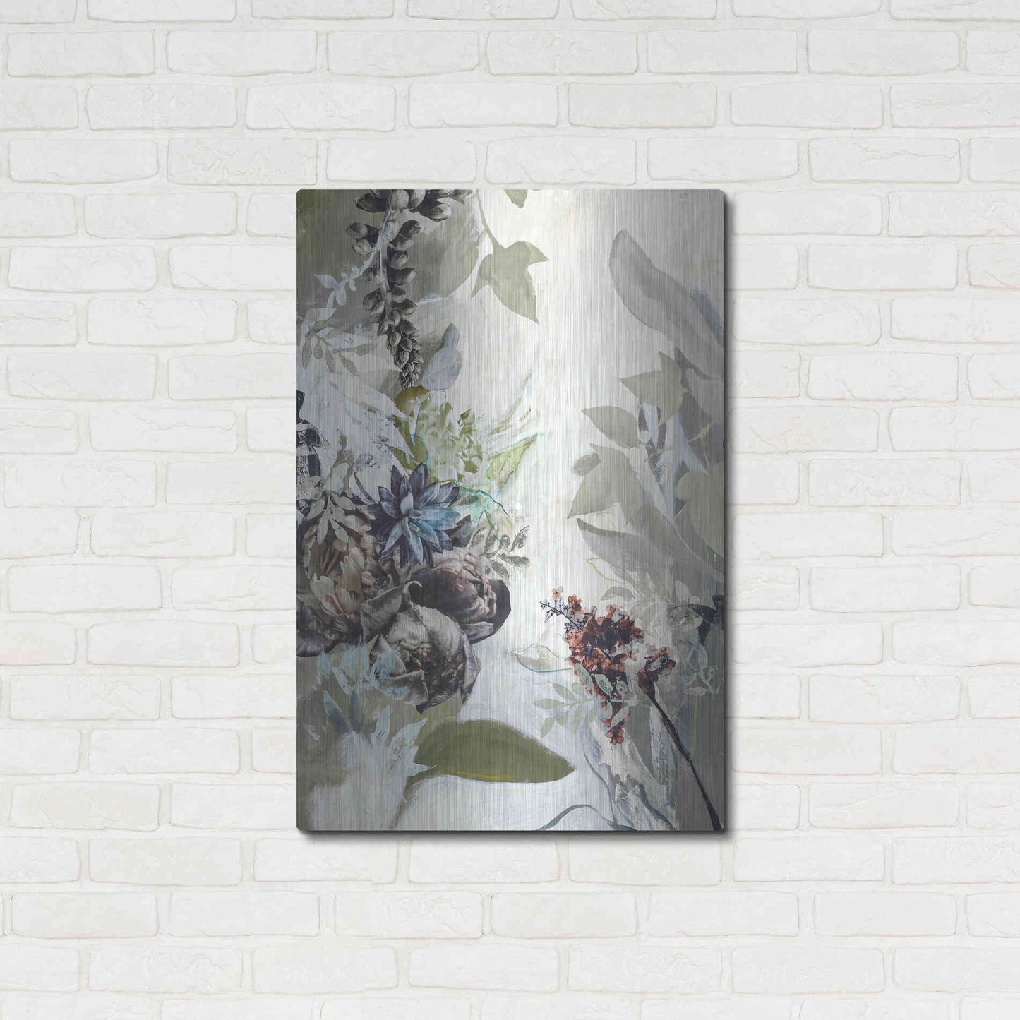 Luxe Metal Art 'Green Garden' by Design Fabrikken, Metal Wall Art,24x36