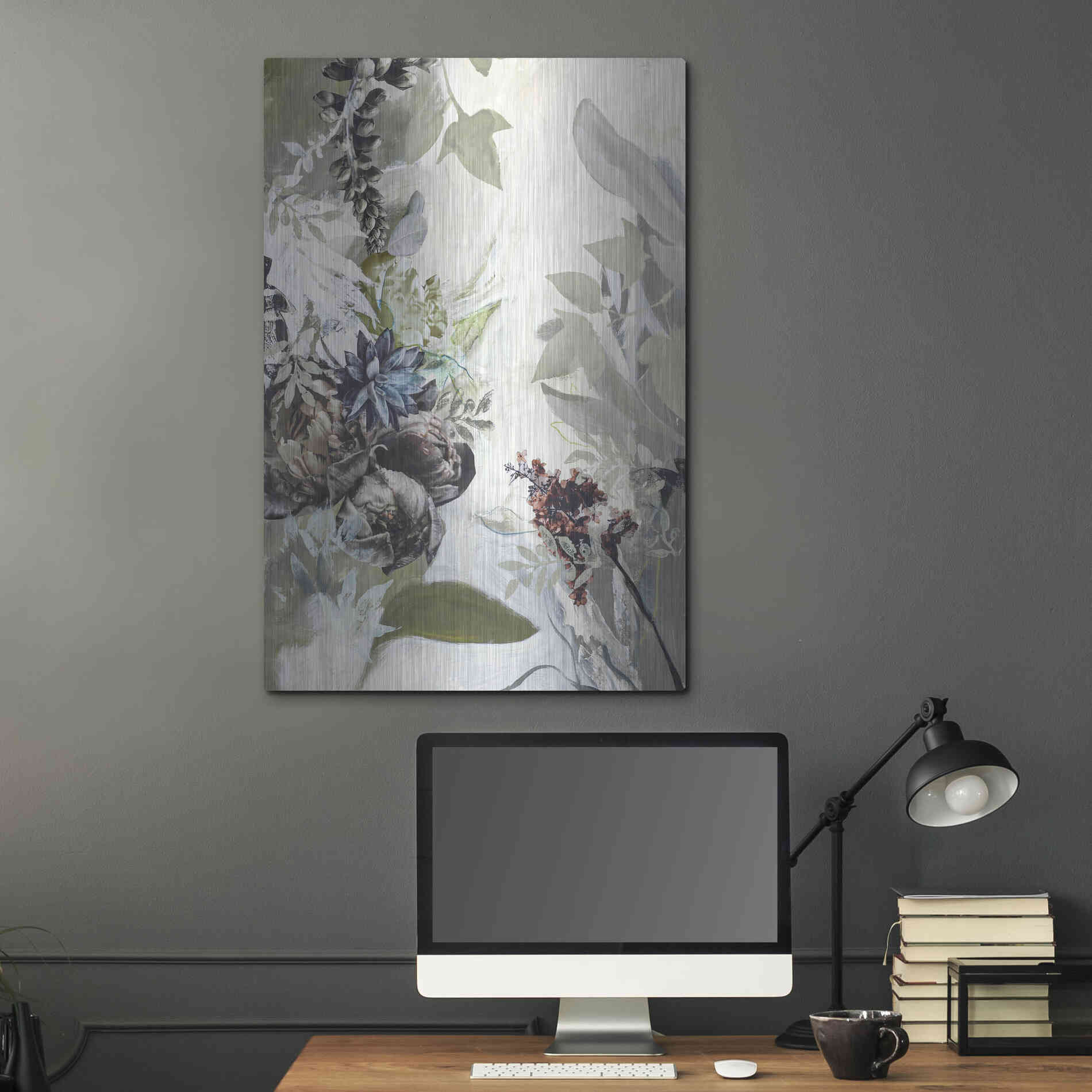 Luxe Metal Art 'Green Garden' by Design Fabrikken, Metal Wall Art,24x36