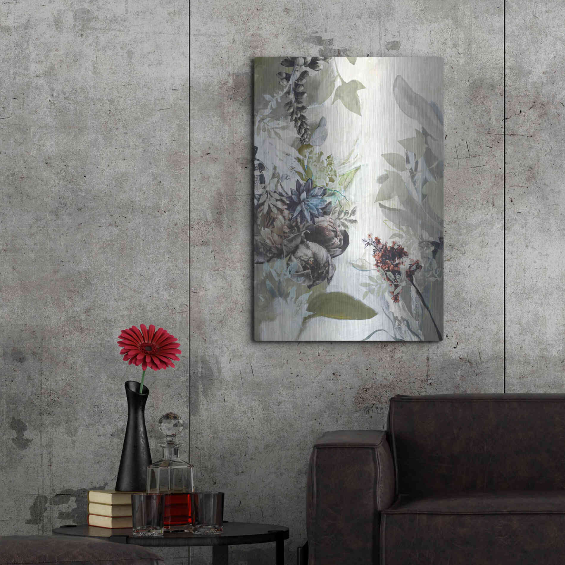 Luxe Metal Art 'Green Garden' by Design Fabrikken, Metal Wall Art,24x36