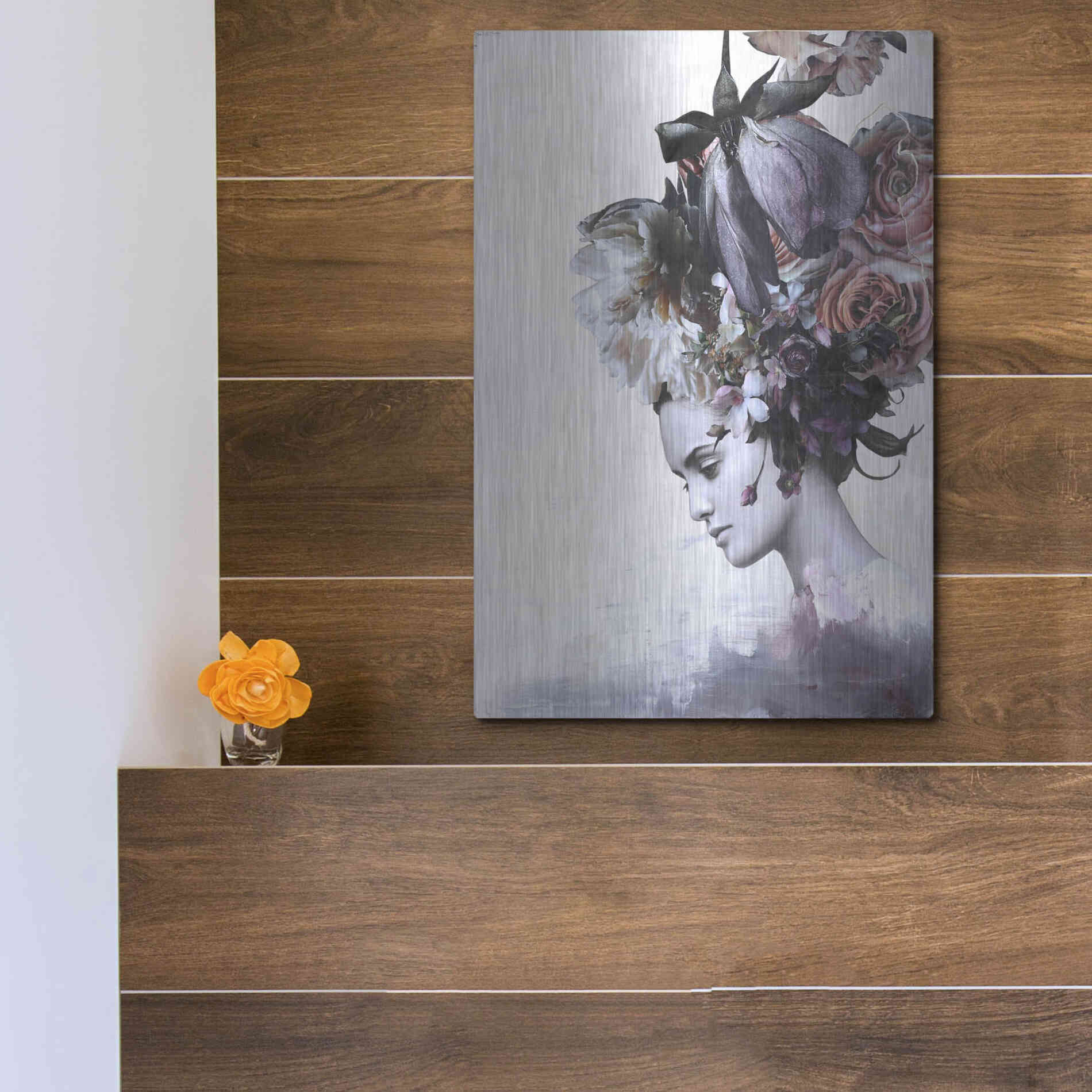 Luxe Metal Art 'Haute Couture 7' by Design Fabrikken, Metal Wall Art,12x16