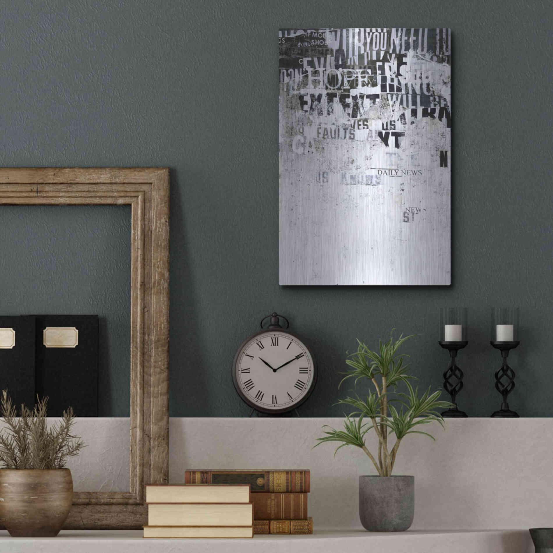 Luxe Metal Art 'Hope' by Design Fabrikken, Metal Wall Art,12x16
