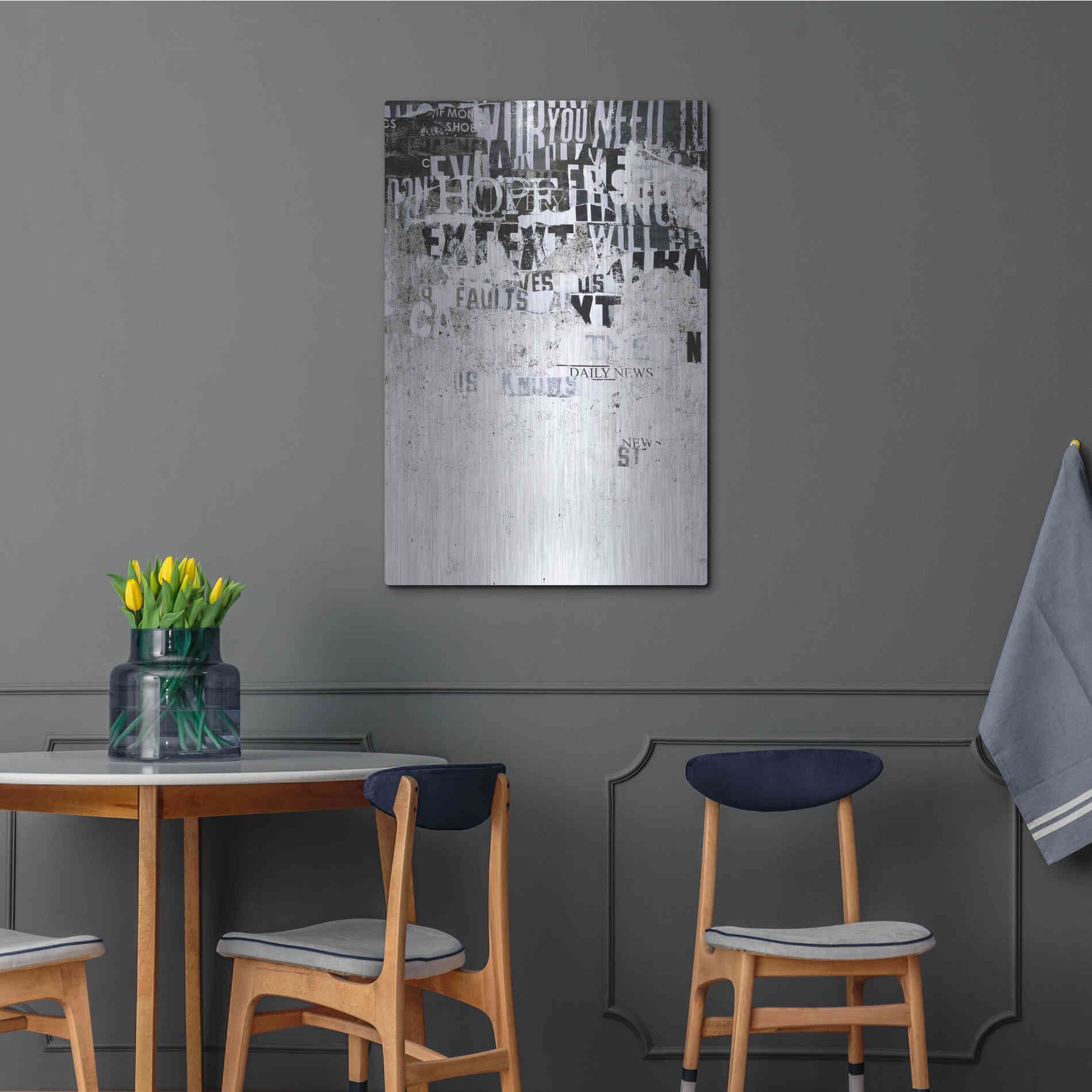 Luxe Metal Art 'Hope' by Design Fabrikken, Metal Wall Art,24x36