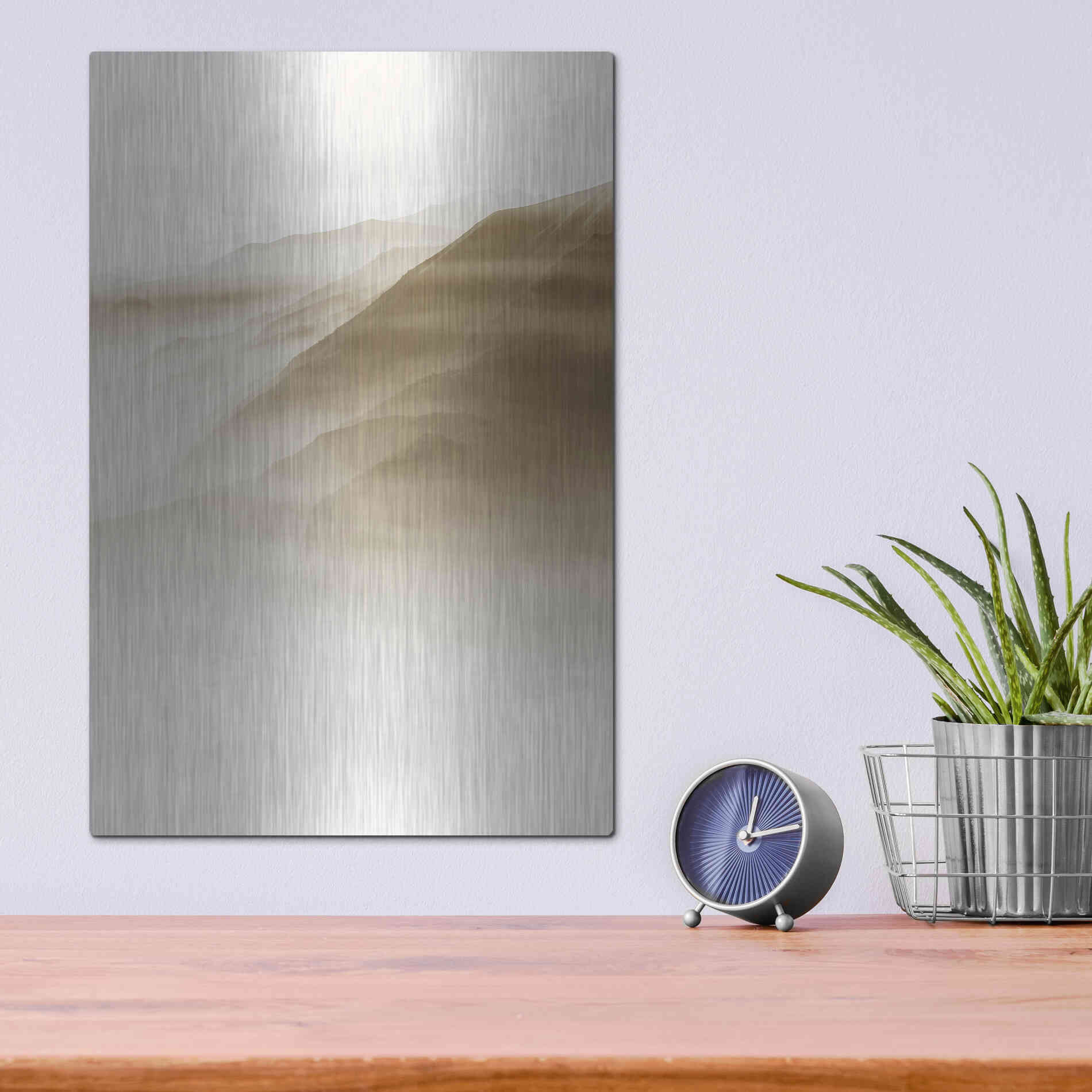 Luxe Metal Art 'In My Time' by Design Fabrikken, Metal Wall Art,12x16