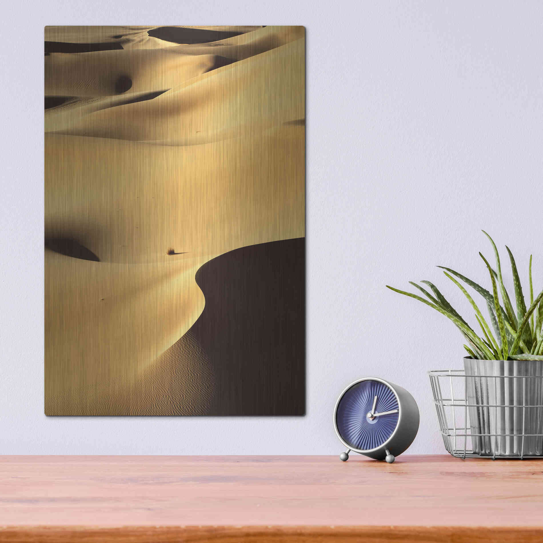 Luxe Metal Art 'In the Dunes 1' by Design Fabrikken, Metal Wall Art,12x16