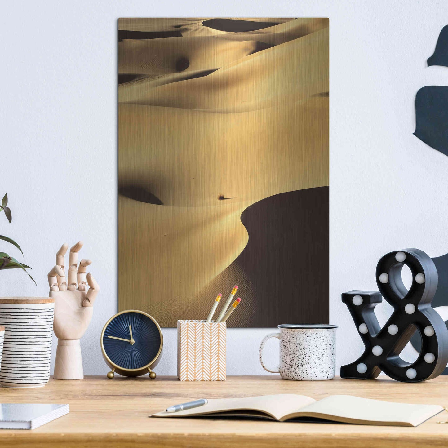 Luxe Metal Art 'In the Dunes 1' by Design Fabrikken, Metal Wall Art,12x16