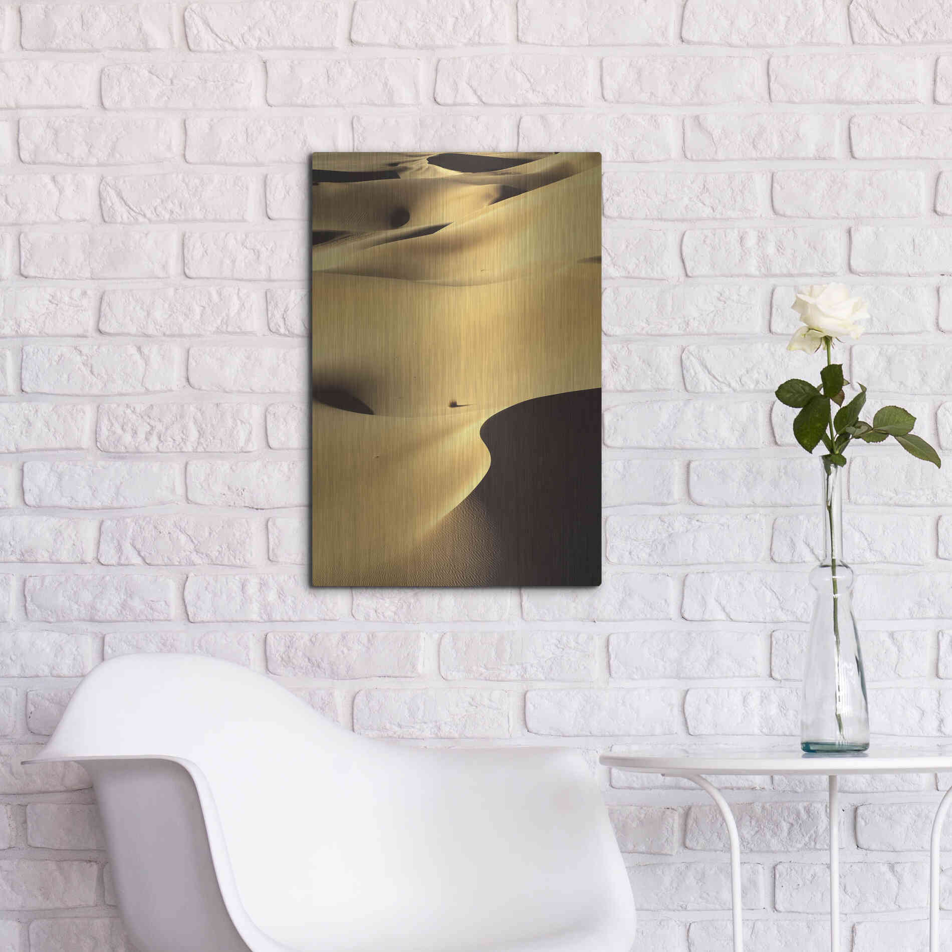 Luxe Metal Art 'In the Dunes 1' by Design Fabrikken, Metal Wall Art,16x24