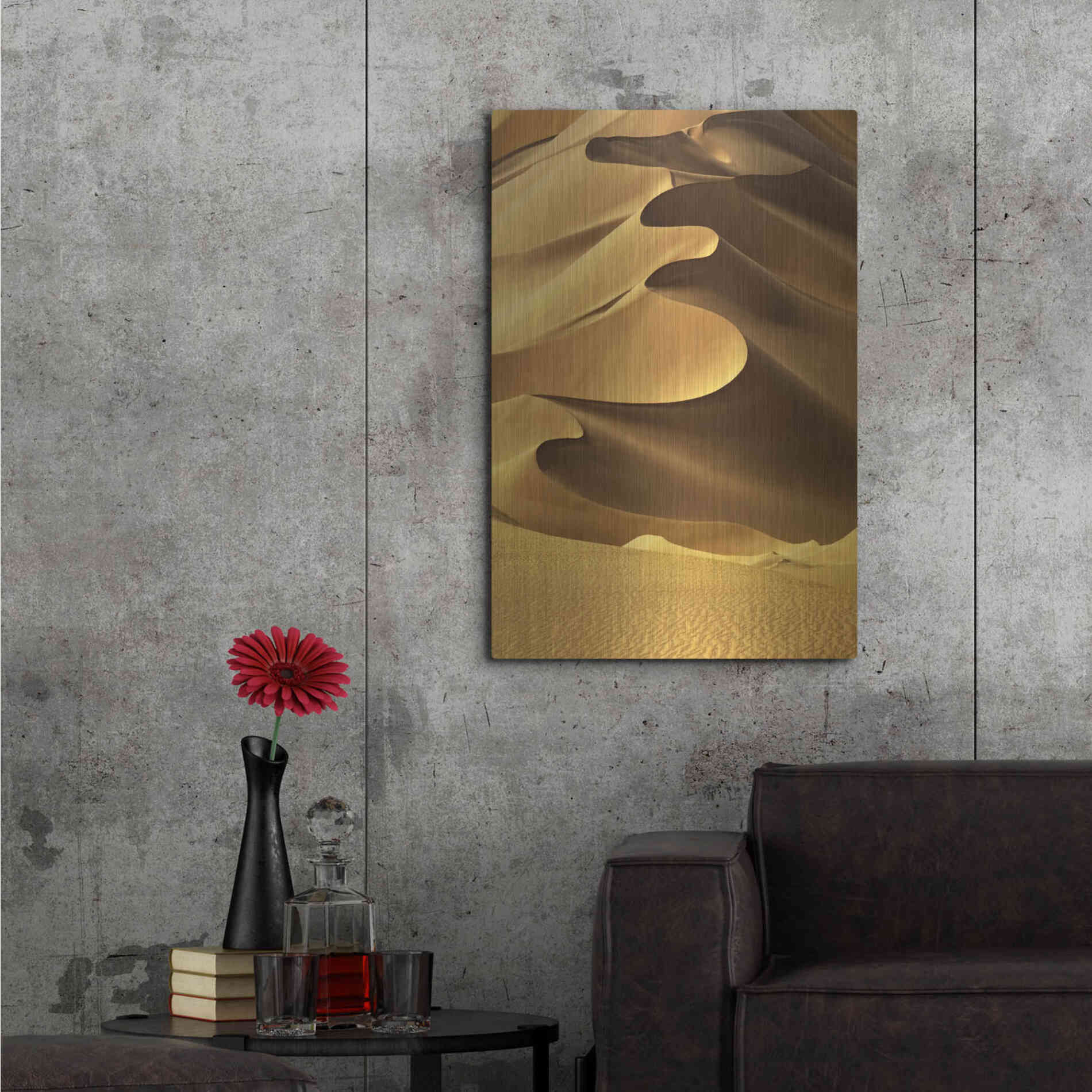 Luxe Metal Art 'In the Dunes 2' by Design Fabrikken, Metal Wall Art,24x36