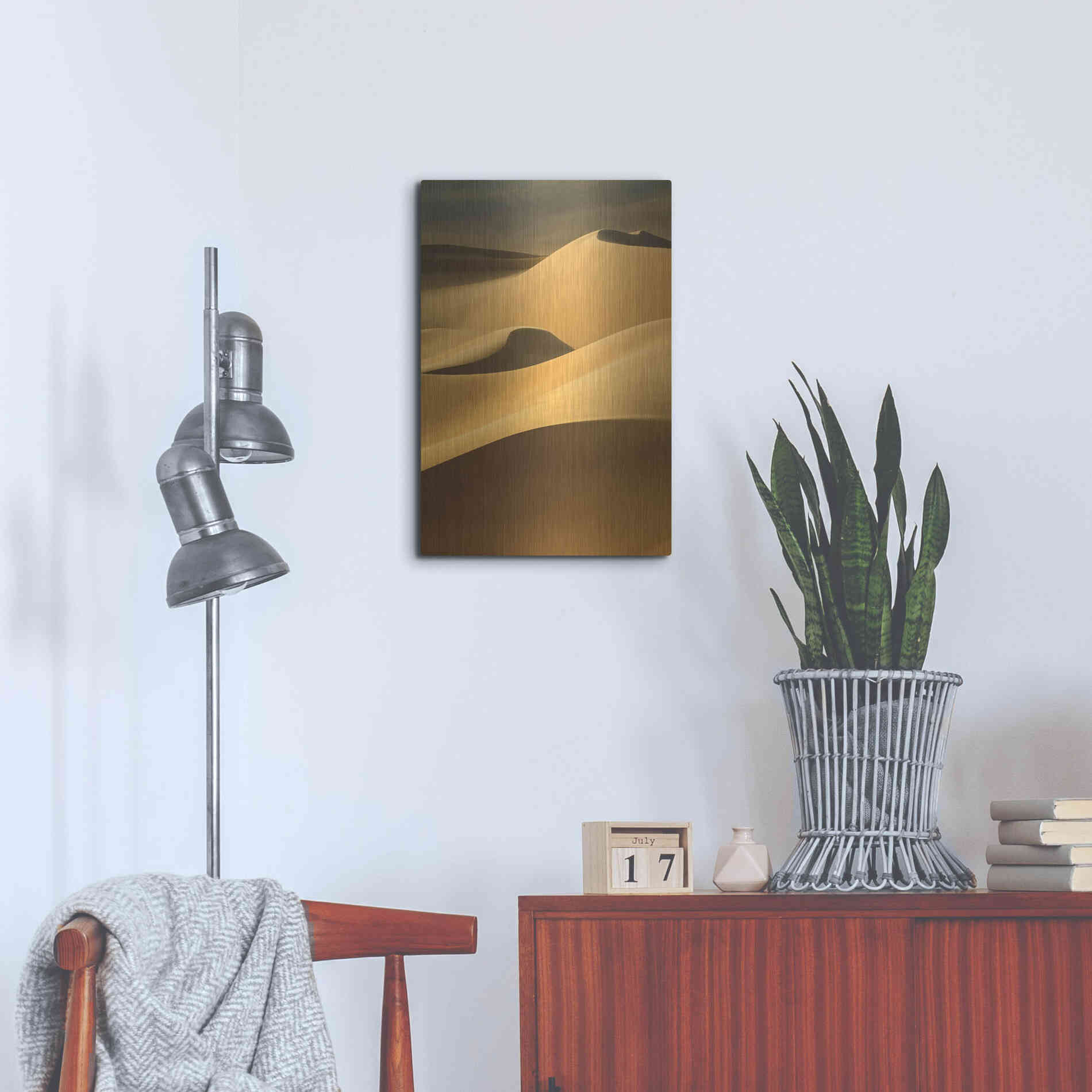 Luxe Metal Art 'In the Dunes 3' by Design Fabrikken, Metal Wall Art,16x24