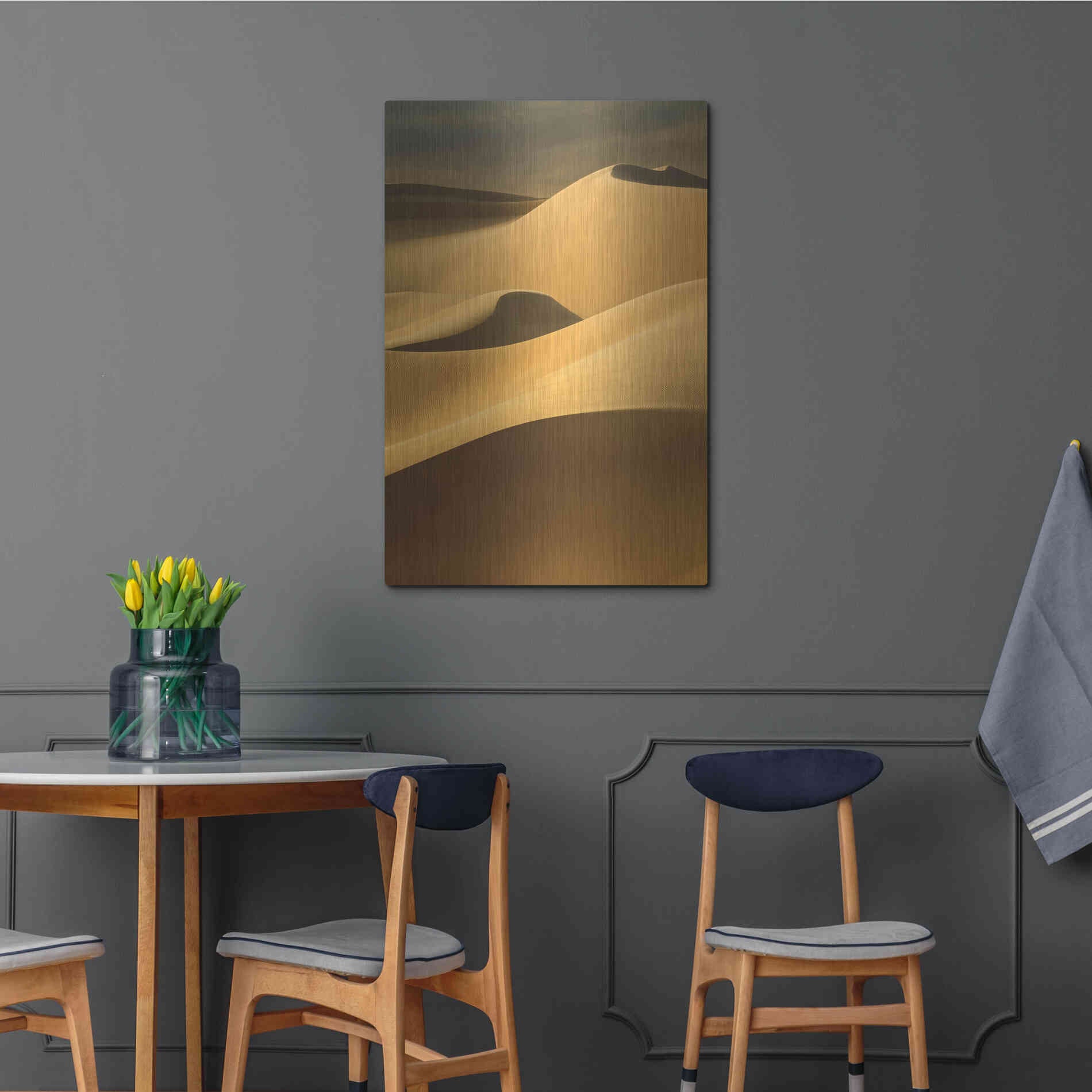 Luxe Metal Art 'In the Dunes 3' by Design Fabrikken, Metal Wall Art,24x36