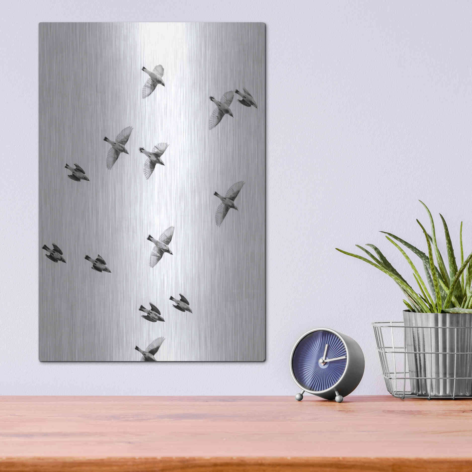 Luxe Metal Art 'In the Sky 1' by Design Fabrikken, Metal Wall Art,12x16