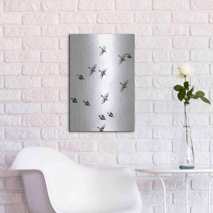 Luxe Metal Art 'In the Sky 1' by Design Fabrikken, Metal Wall Art,16x24