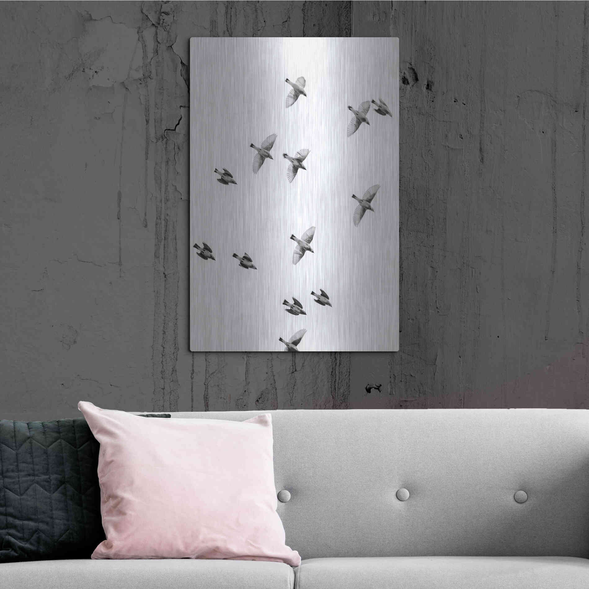 Luxe Metal Art 'In the Sky 1' by Design Fabrikken, Metal Wall Art,24x36
