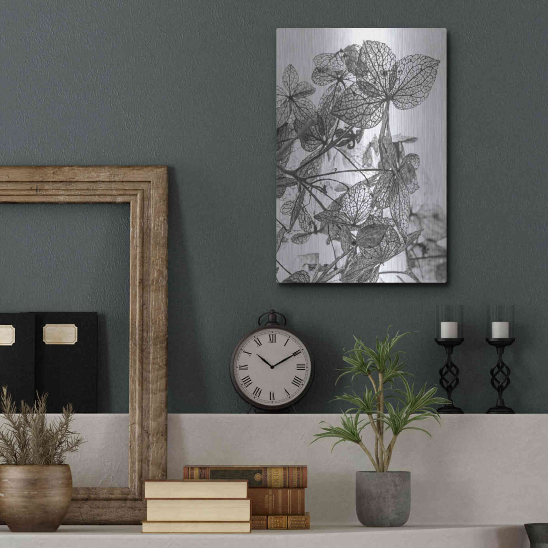 Luxe Metal Art 'Leaf Composition' by Design Fabrikken, Metal Wall Art,12x16