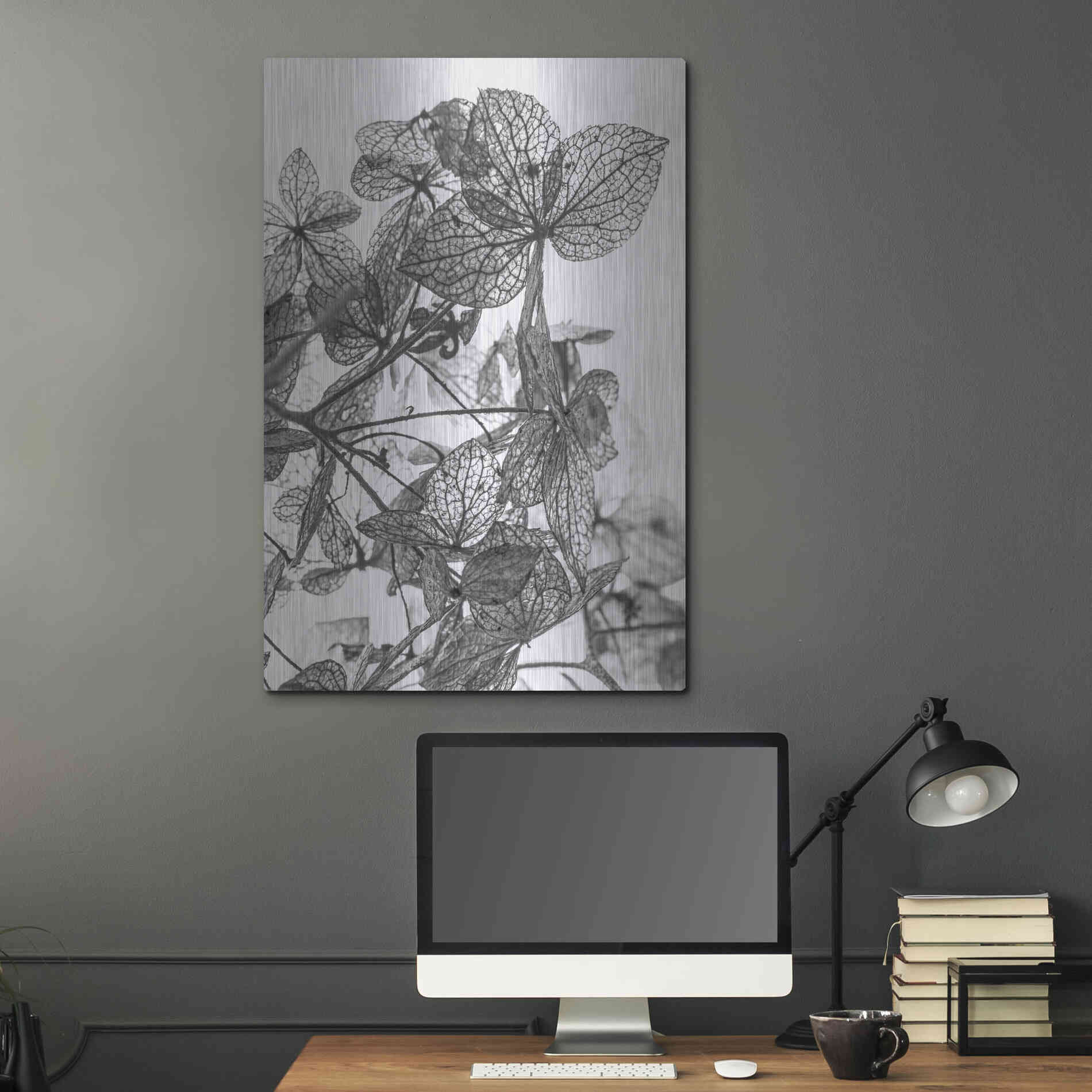 Luxe Metal Art 'Leaf Composition' by Design Fabrikken, Metal Wall Art,24x36