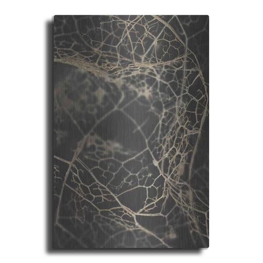 Luxe Metal Art 'Leaf Skeleton Dark' by Design Fabrikken, Metal Wall Art