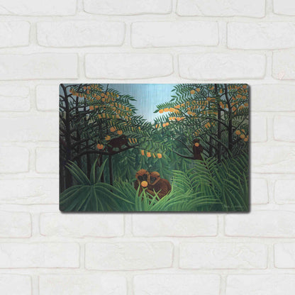 Luxe Metal Art 'The Tropics' by Henri Rousseau, Metal Wall Art,16x12