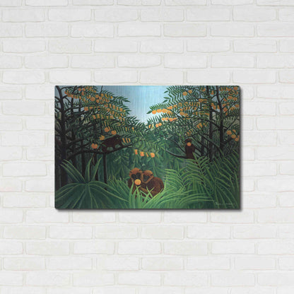 Luxe Metal Art 'The Tropics' by Henri Rousseau, Metal Wall Art,36x24