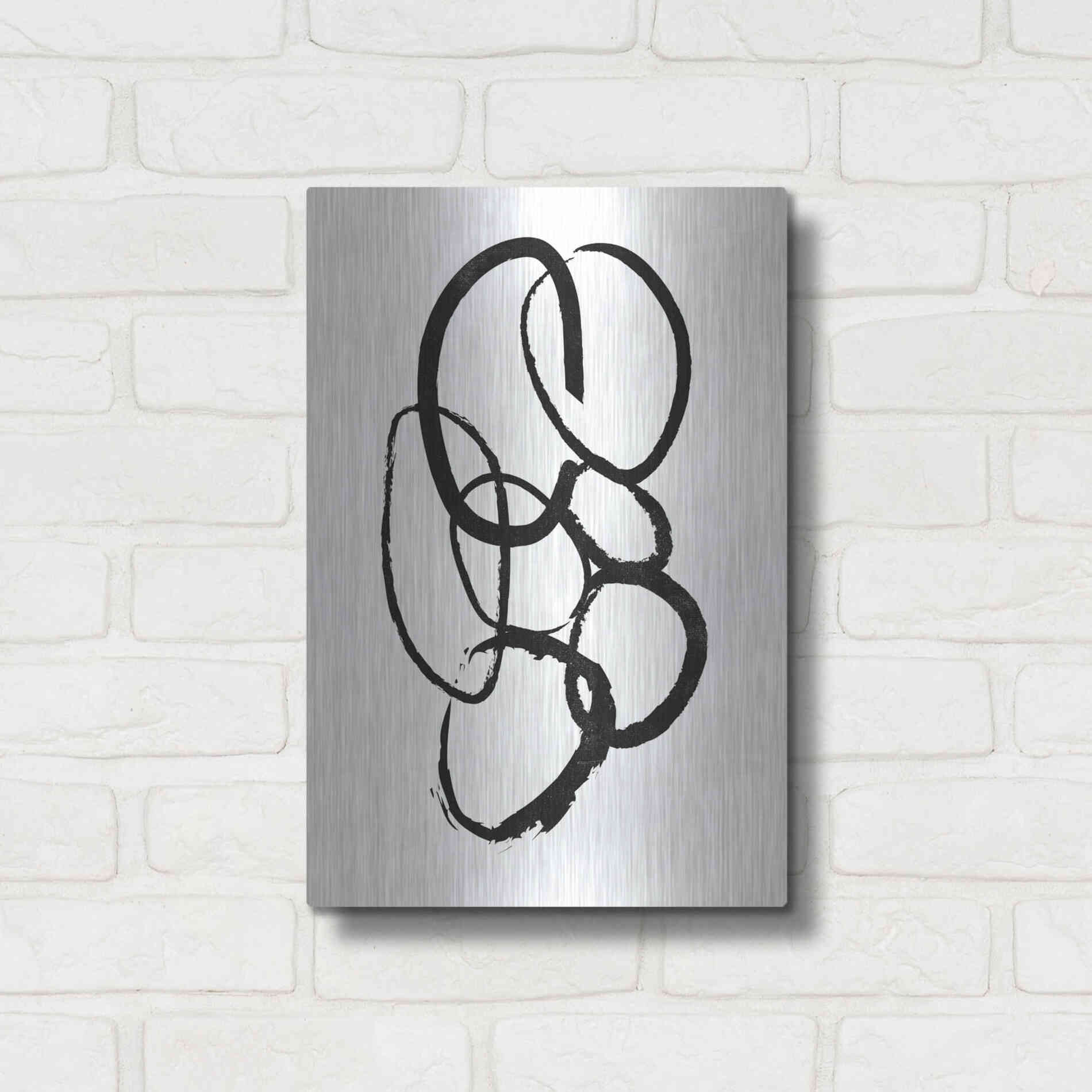 Luxe Metal Art 'Linked 1' by Design Fabrikken, Metal Wall Art,12x16