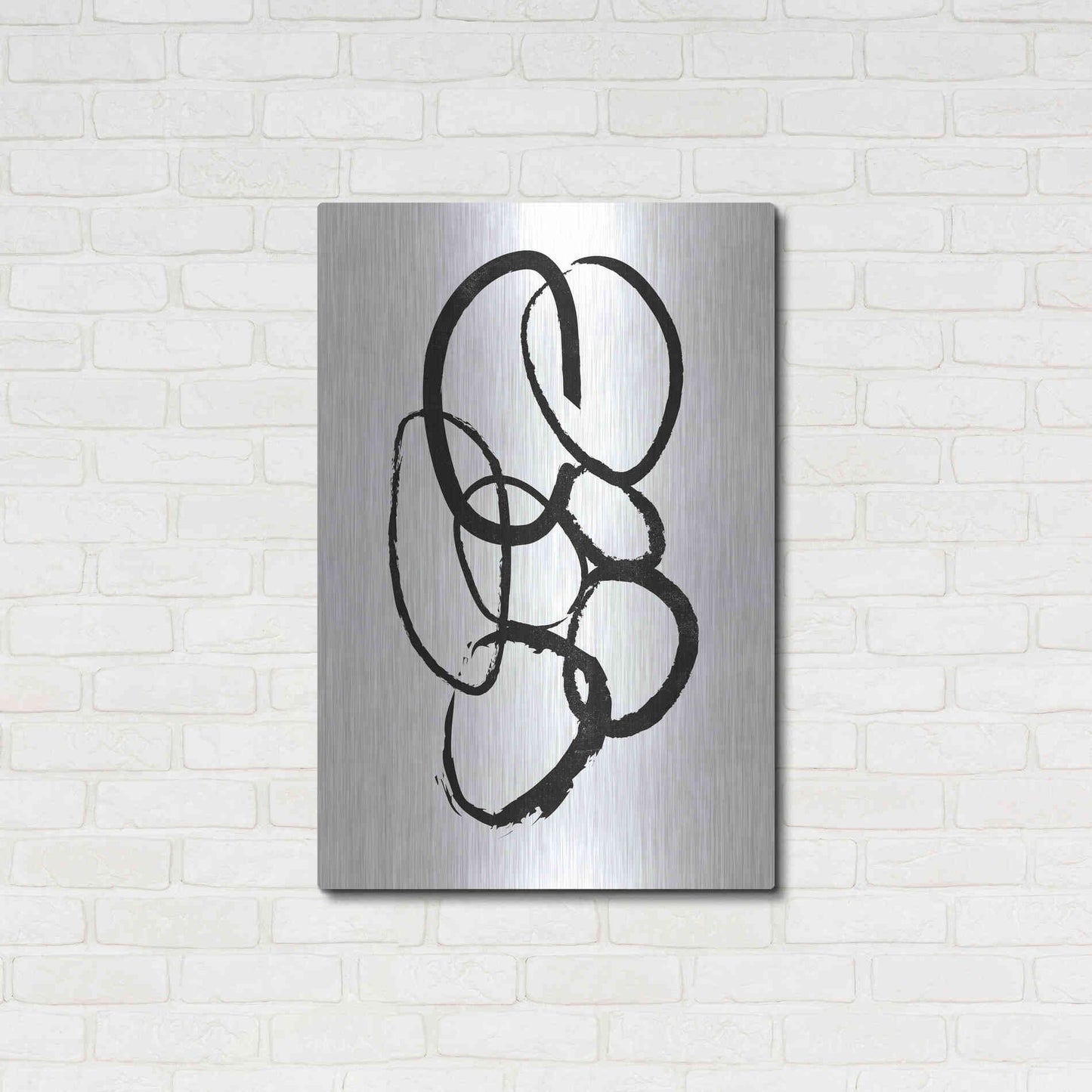 Luxe Metal Art 'Linked 1' by Design Fabrikken, Metal Wall Art,24x36