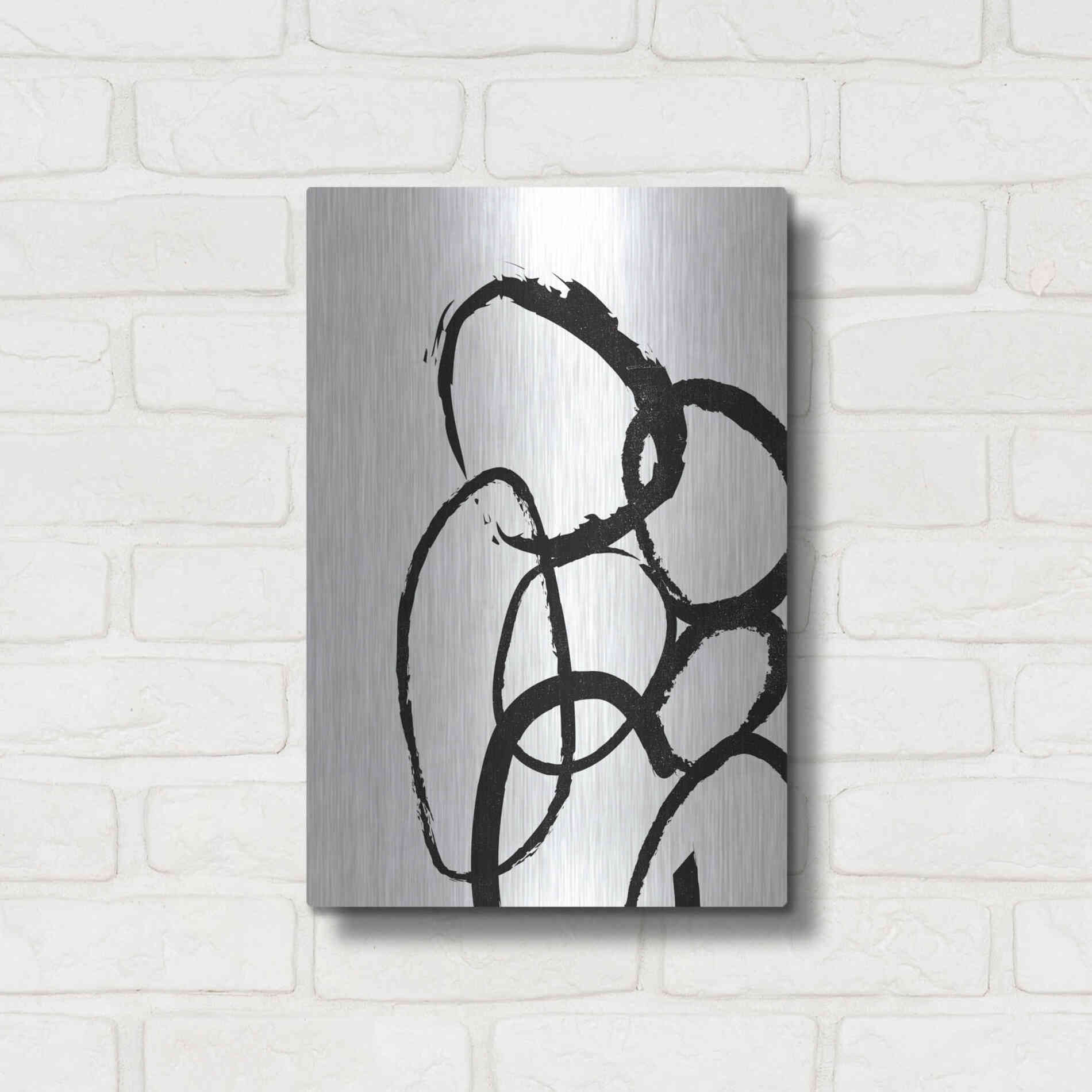 Luxe Metal Art 'Linked 3' by Design Fabrikken, Metal Wall Art,12x16