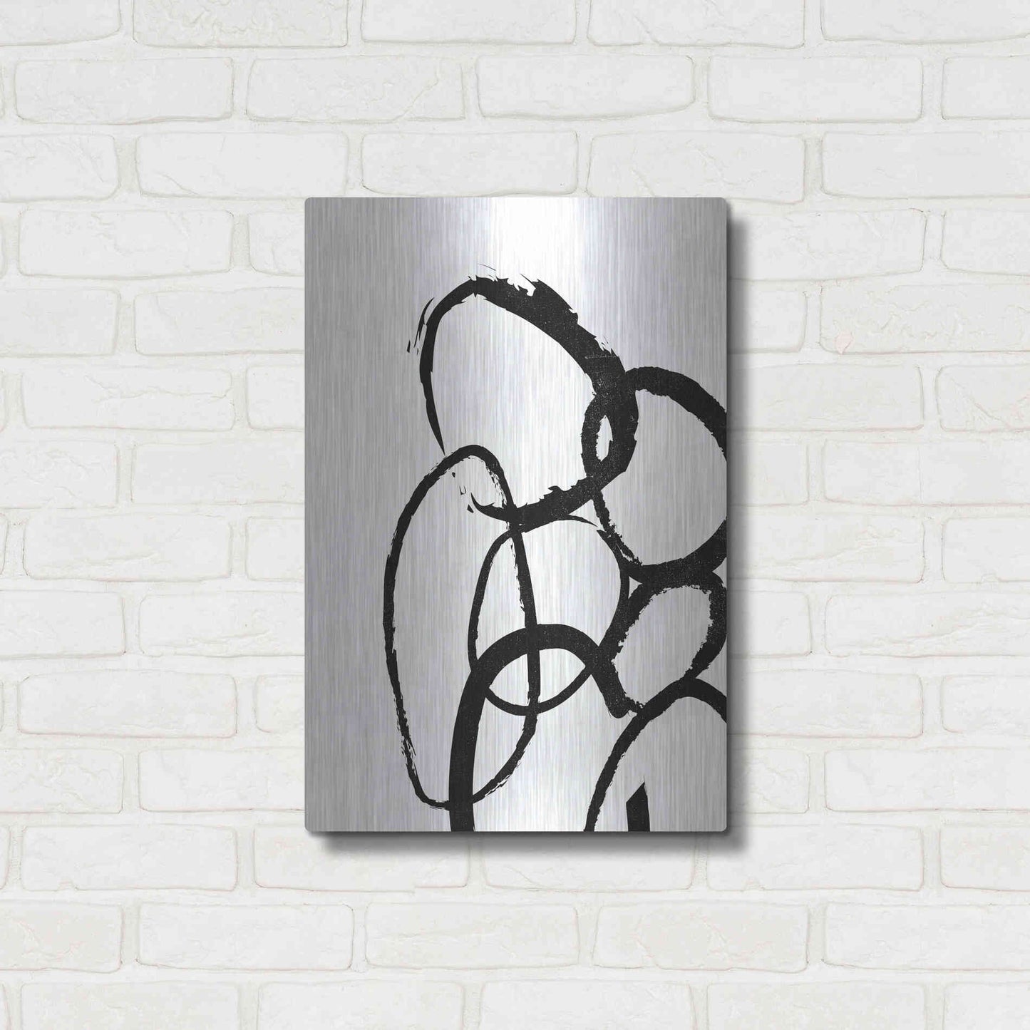 Luxe Metal Art 'Linked 3' by Design Fabrikken, Metal Wall Art,16x24