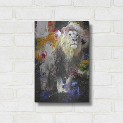 Luxe Metal Art 'Lion' by Design Fabrikken, Metal Wall Art,12x16
