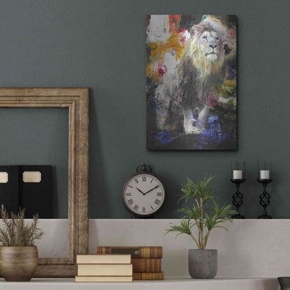 Luxe Metal Art 'Lion' by Design Fabrikken, Metal Wall Art,12x16
