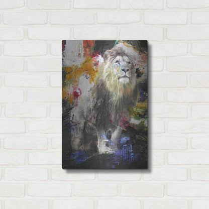 Luxe Metal Art 'Lion' by Design Fabrikken, Metal Wall Art,16x24