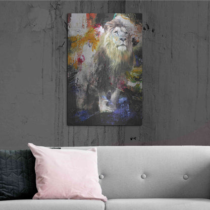 Luxe Metal Art 'Lion' by Design Fabrikken, Metal Wall Art,24x36