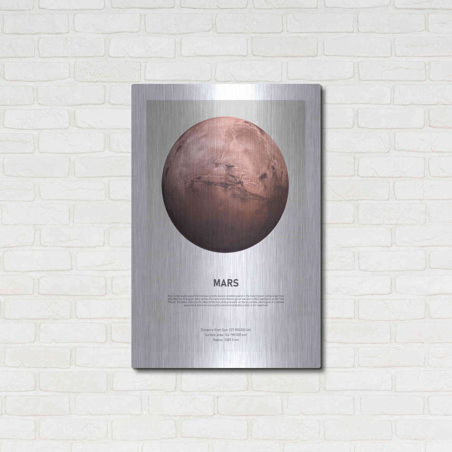 Luxe Metal Art 'Mars Light' by Design Fabrikken, Metal Wall Art,24x36