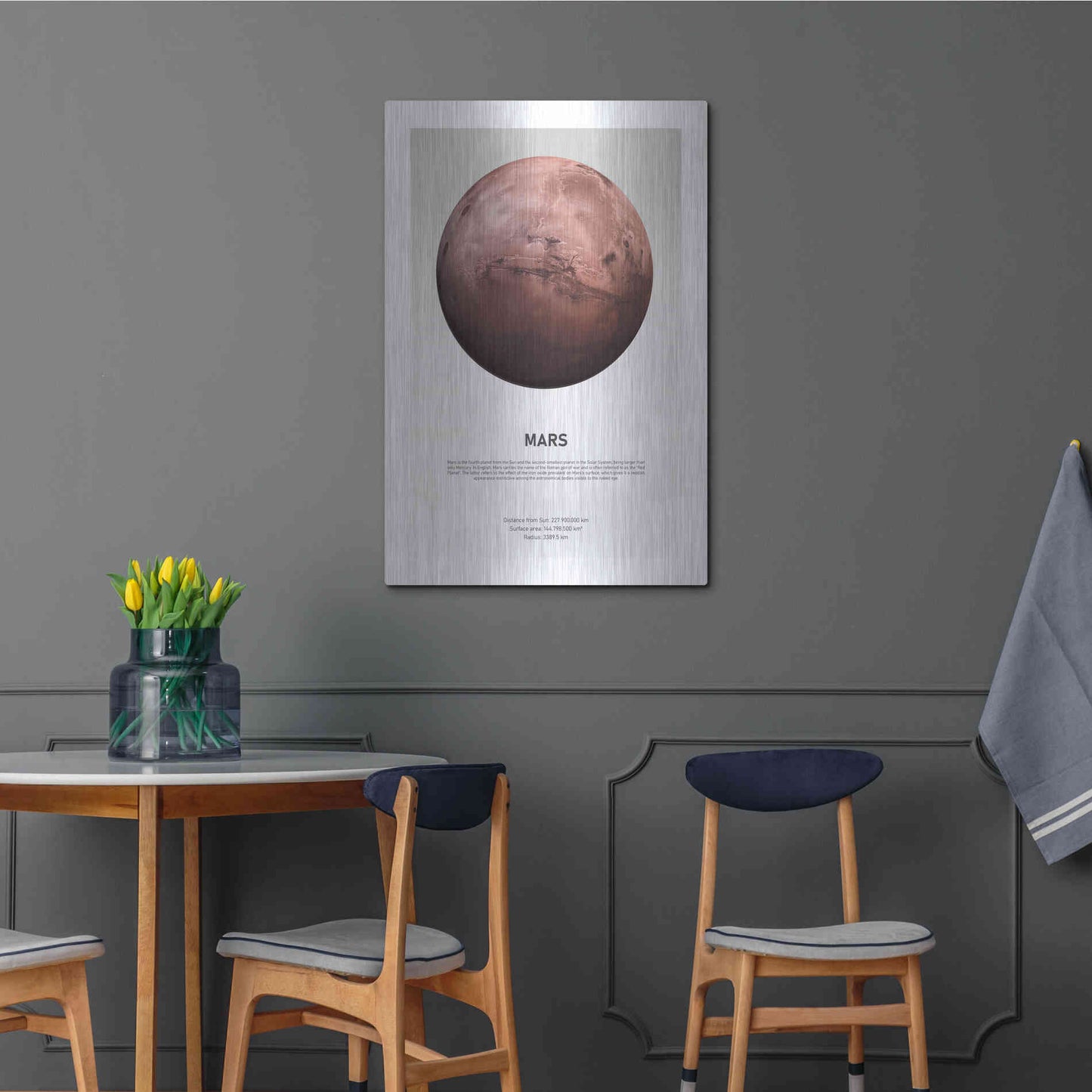 Luxe Metal Art 'Mars Light' by Design Fabrikken, Metal Wall Art,24x36