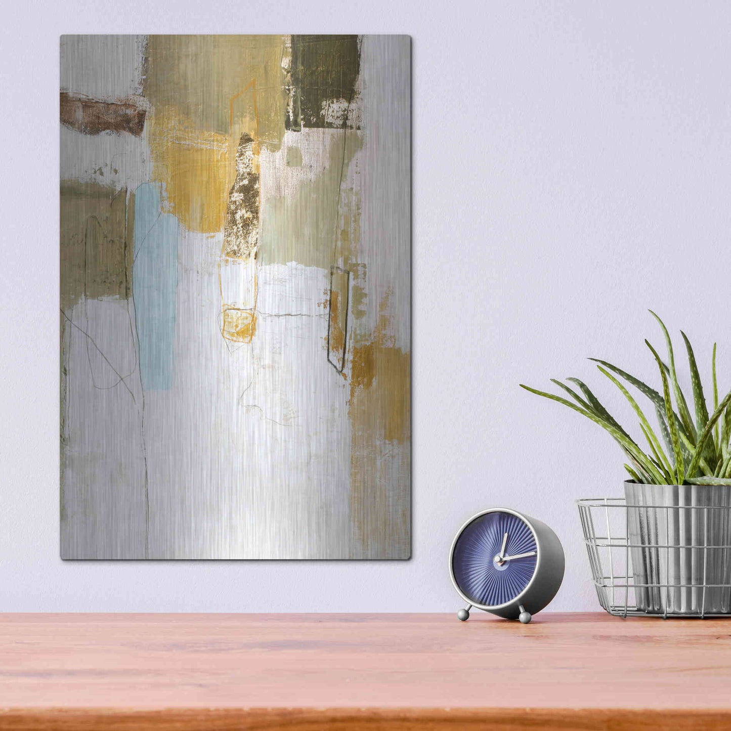 Luxe Metal Art 'Mingle 3' by Design Fabrikken, Metal Wall Art,12x16