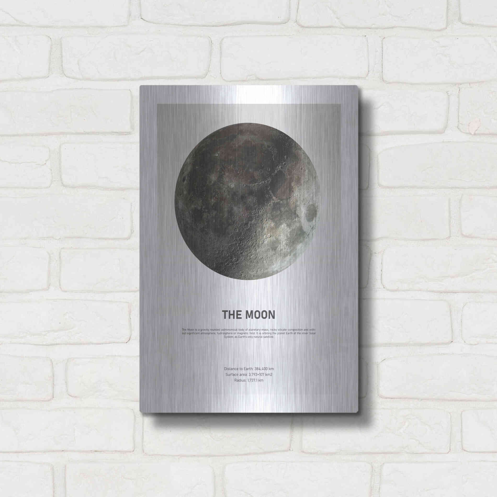 Luxe Metal Art 'Moon Light' by Design Fabrikken, Metal Wall Art,12x16