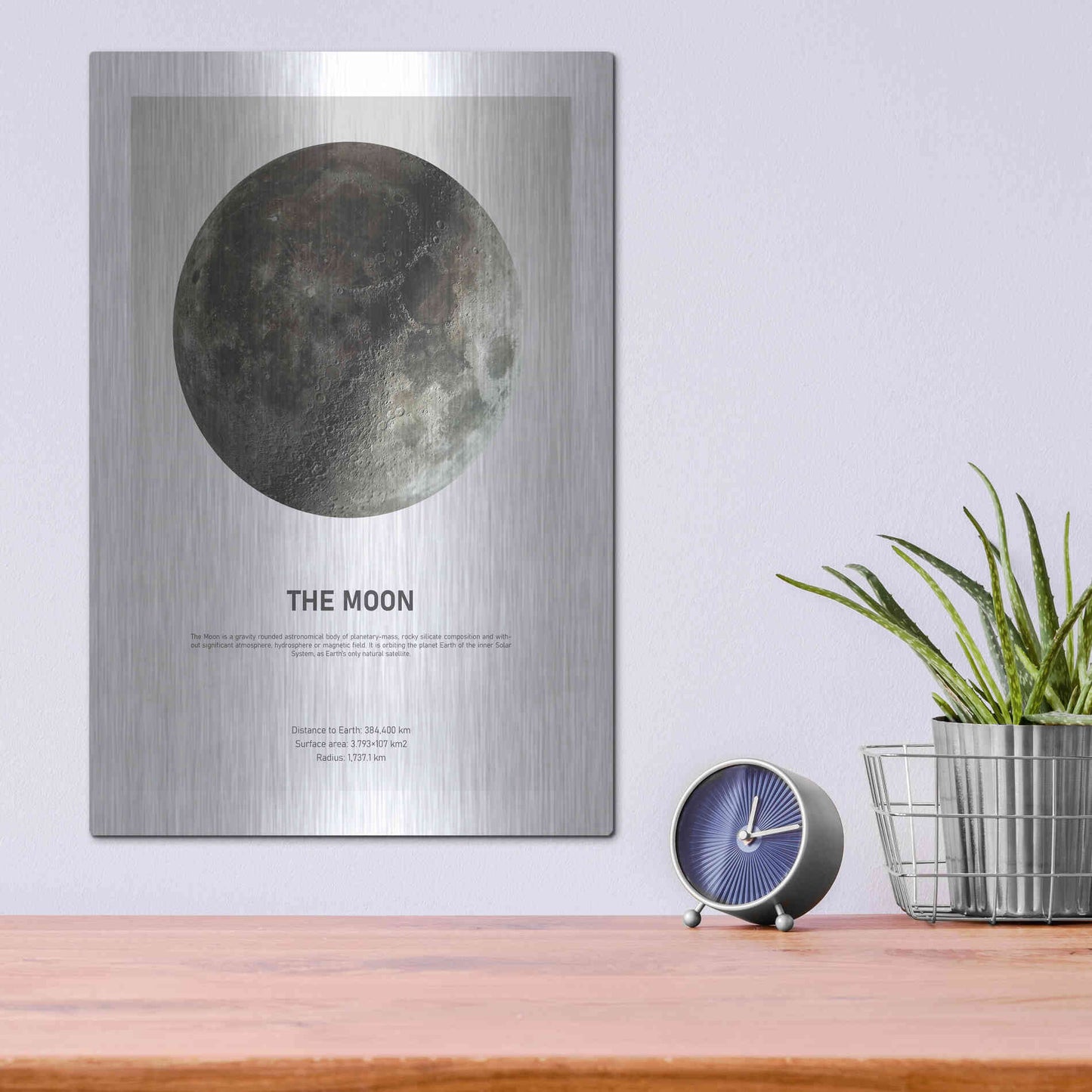 Luxe Metal Art 'Moon Light' by Design Fabrikken, Metal Wall Art,12x16