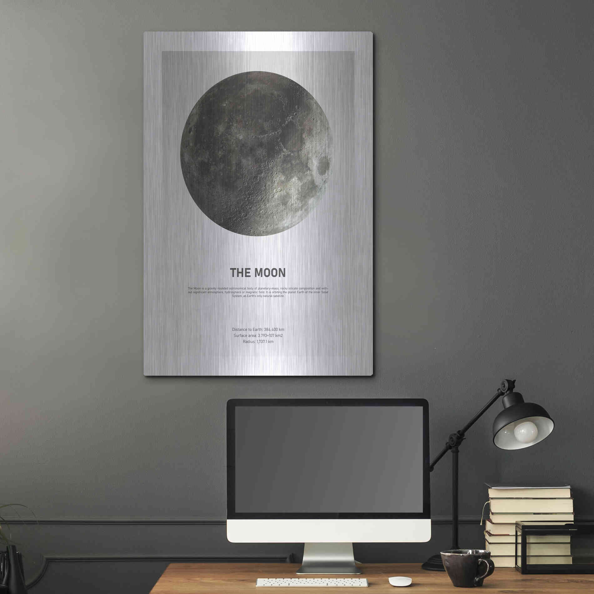 Luxe Metal Art 'Moon Light' by Design Fabrikken, Metal Wall Art,24x36