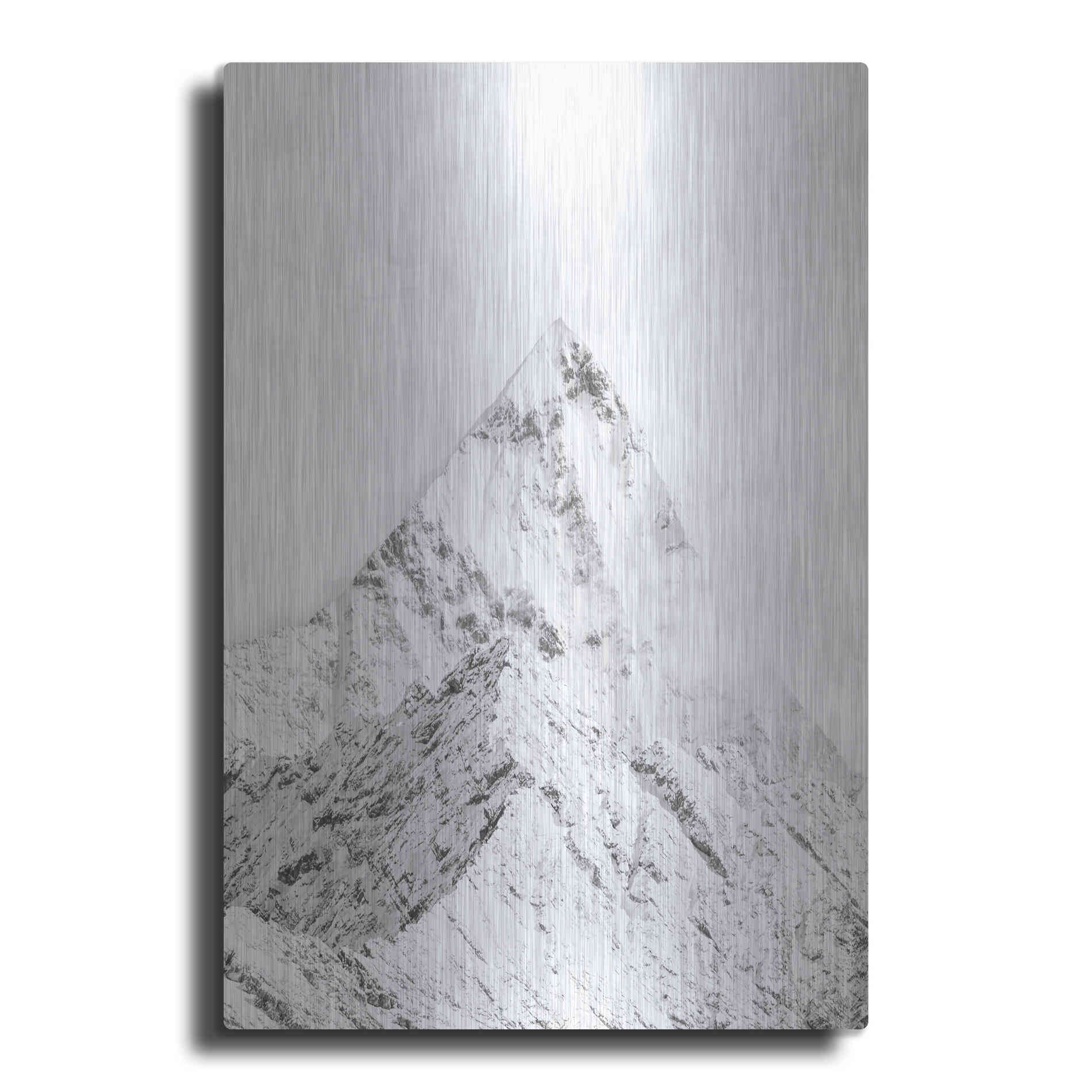 Luxe Metal Art 'Mountain Top White' by Design Fabrikken, Metal Wall Art