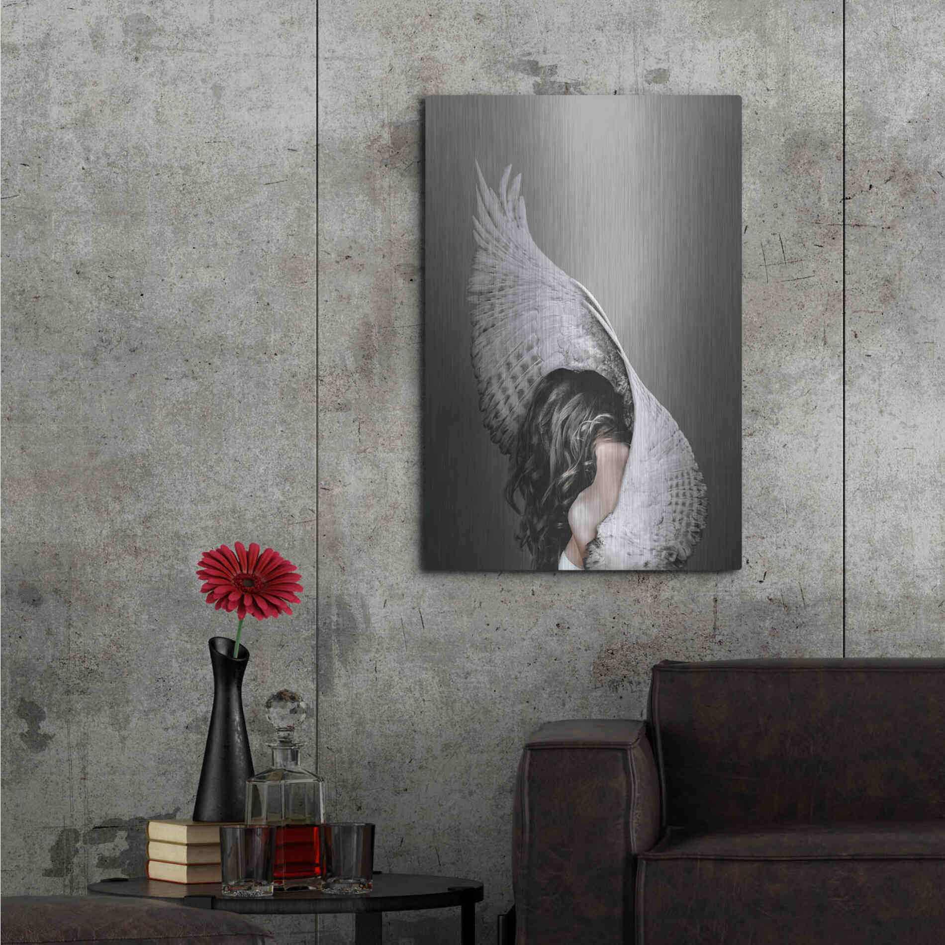 Luxe Metal Art 'Nike' by Design Fabrikken, Metal Wall Art,24x36