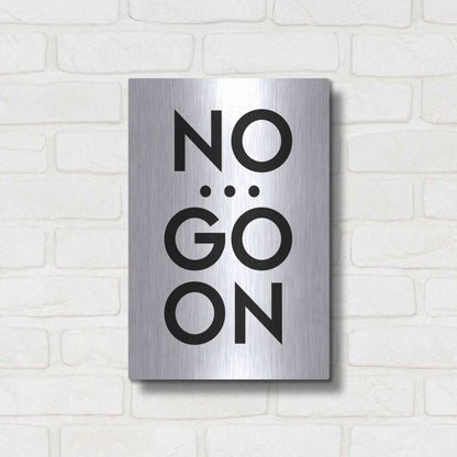 Luxe Metal Art 'No... Go On' by Design Fabrikken, Metal Wall Art,12x16