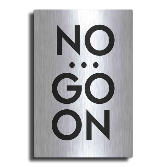 Luxe Metal Art 'No... Go On' by Design Fabrikken, Metal Wall Art