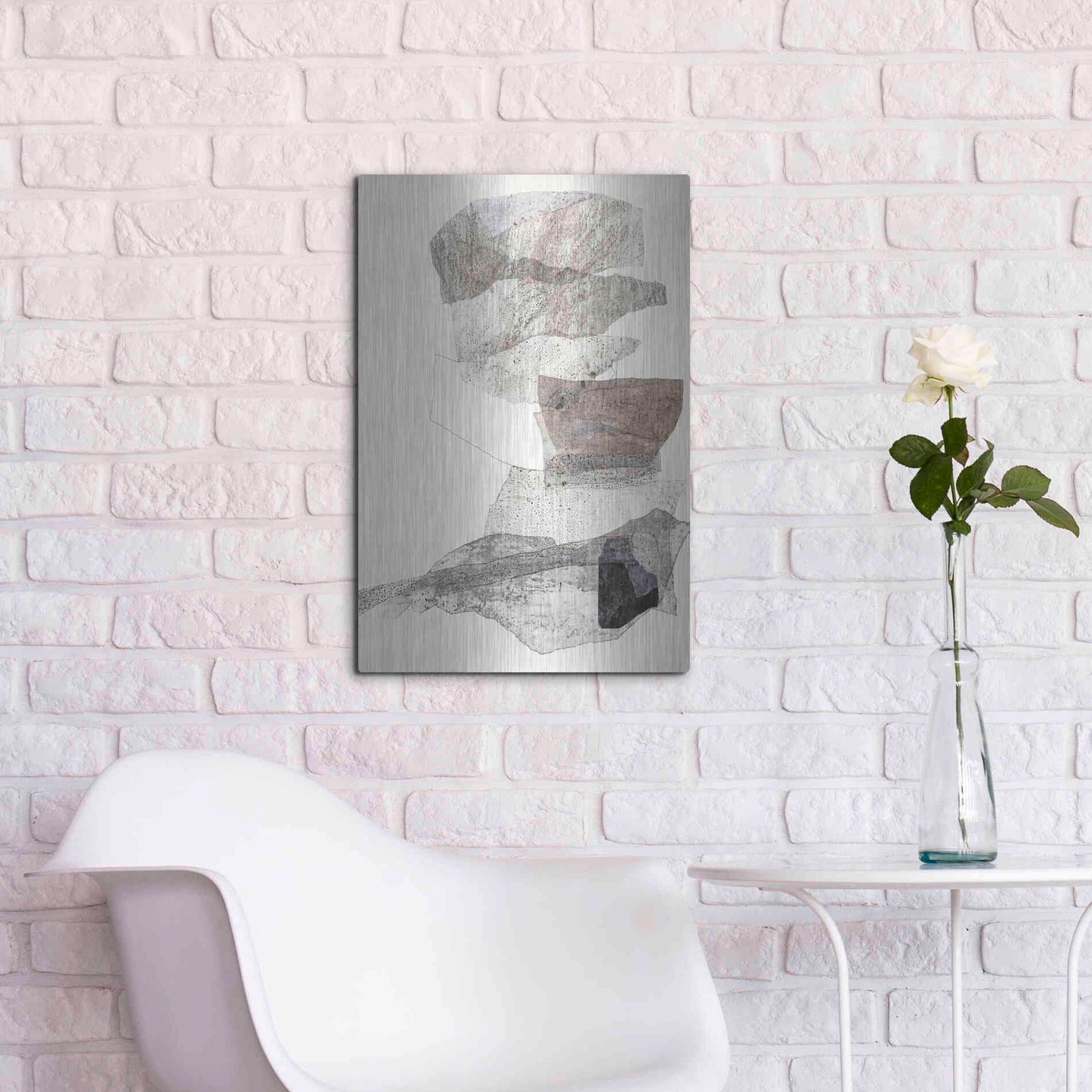 Luxe Metal Art 'Organza 2' by Design Fabrikken, Metal Wall Art,16x24