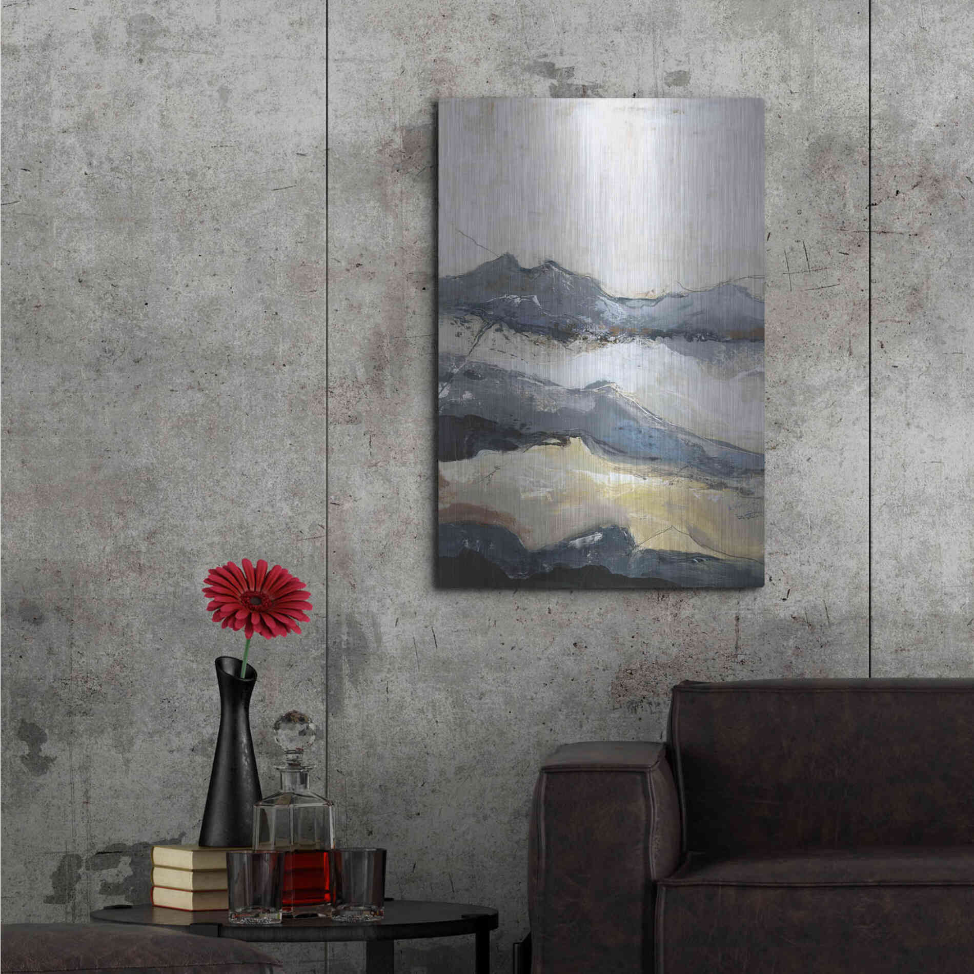 Luxe Metal Art 'Out Line 1' by Design Fabrikken, Metal Wall Art,24x36